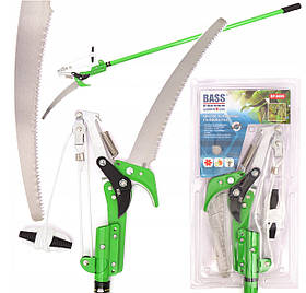 Секатор, гілкоріз телескопічний з пилкою для гілок Bass Polska 8899 висоторіз 178 - 290 см