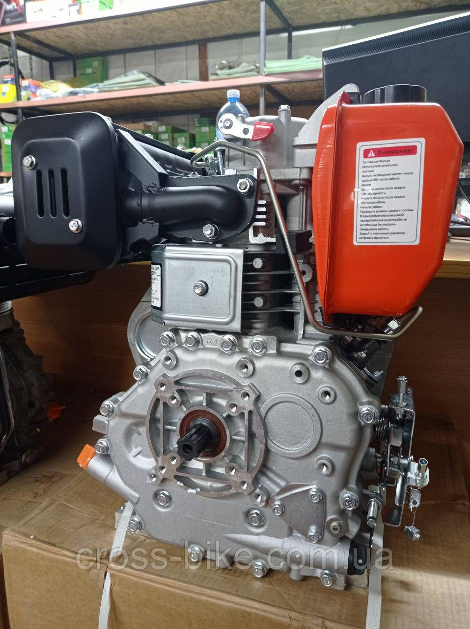 Двигун у зборі 186F на мотоблок Зубр (Zubr) НТ-135/9 к.с. ручний стартер, фото 1