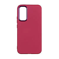 Чехол Silicone Cover Metal frame (AA) для Samsung Galaxy A34 5G Цвет 42.Maroon