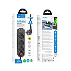 Мережевий фільтр Hoco NS2 (3 розетки + 3 USB) 1.8m, фото 3