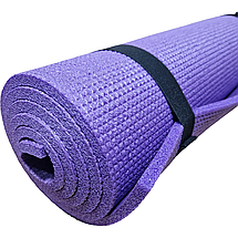 Килимок каремат для йоги та фітнесу 1500×500×8 мм, "Аеробіка", одношаровий, фіолетовий, фото 3