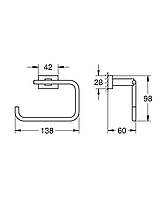 Тримач для туалетного паперу Grohe Essentials Cube New (40507001) D_2475