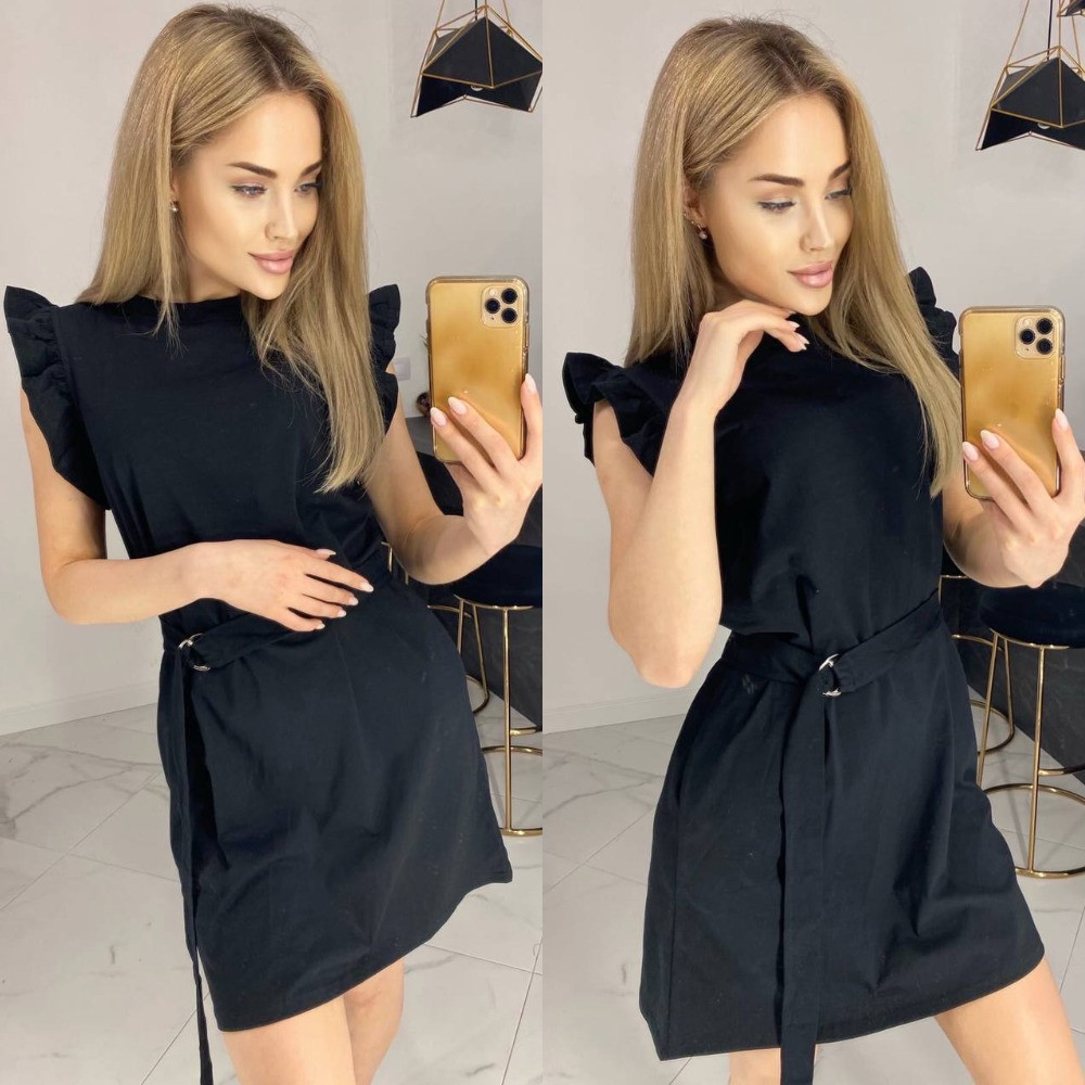 Літнє плаття з поясом