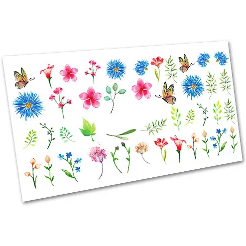 Слайдер-дизайн EasyNails Квіти, рослини w1039, фото 1