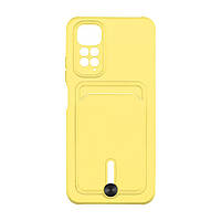 Чехол для Xiaomi Redmi Note 11 Global для Note 11S 4G TPU Colorfull Pocket Card Цвет 04 Yellow