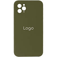 Чехол Silicone Case Full Camera with Frame для iPhone 12 Pro Max Цвет 45.Army green