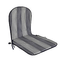 Подушка матрас на стулья, садовые кресла серая