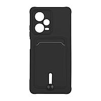 Чехол для Xiaomi Redmi Note 12 Pro plus 5G TPU Colorfull Pocket Card Цвет 18 Black