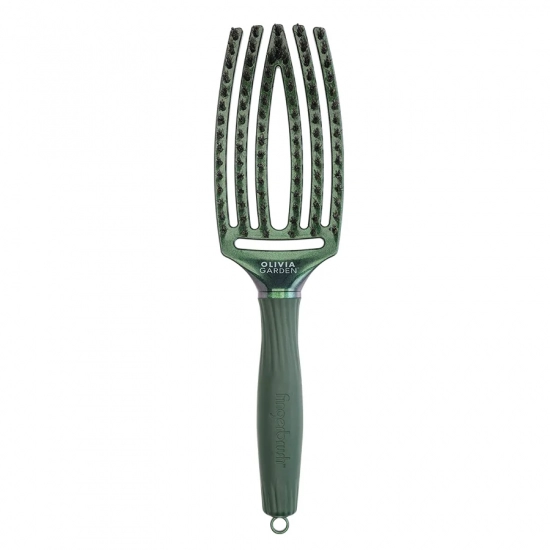 Щетка Finger Brush Care Iconic Boar&Nylon Green Emerald (Medium)