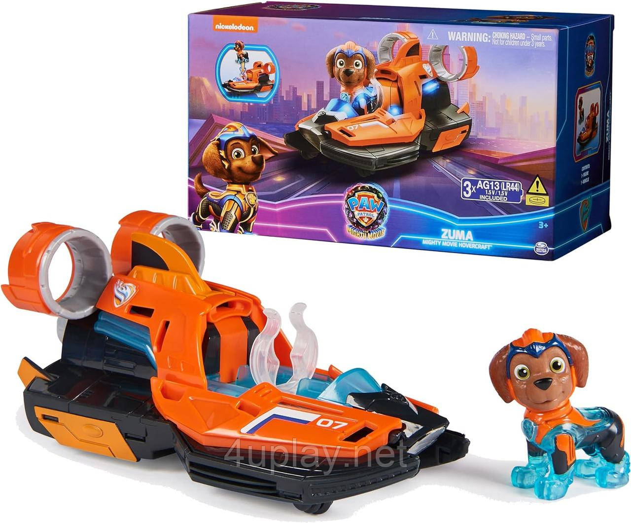 Щенячий Патруль Мегакіно 2023 Катер і фігурка Зуми Оригінал Paw Patrol Zuma Mighty Movie Hovercraft