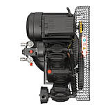 Компресор INTERTOOL PT-0017 масляний 100л, вертикальний, 3кВт, 220В, 10aтм, 500л/хв, 2 циліндри, привід ремінний, фото 9