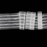 Тесьма шторная карандаш ш. 100 мм на 3 нити, сборка 1:2 прозрачная (61303.008)