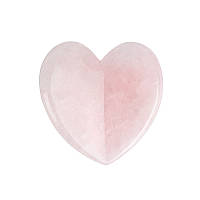 Скребок Гуа ша QWK5602 для массажа лица в форме сердца Розовый кварц TVM