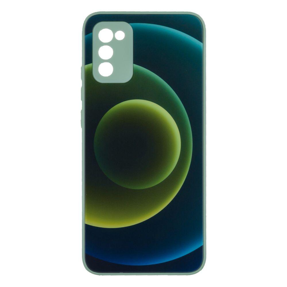 Чехол Glass TPU Prism Circles for Samsung Galaxy A02s Цвет 3, Green-Blue - фото 1 - id-p2119226366