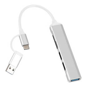 Концентратор Dynamode 5-in-1 USB Type-C/Type-A to 1хUSB3.0, 2xUSB 2.0, card-reader SD/MicroSD (DM-UH-518)