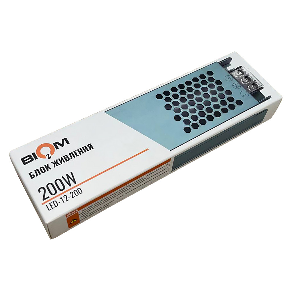 Блок питания Biom 200W 12V 16.5A IP20 LED-12-200 23437 - фото 6 - id-p2119173603