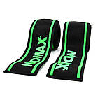 Бинти на коліна MadMax MFA-299 Non slide & slip knee wraps 2.0m Black/Green, фото 4