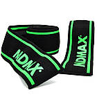 Бинти на коліна MadMax MFA-299 Non slide & slip knee wraps 2.0m Black/Green, фото 9