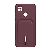 Чехол TPU Colorfull Pocket Card для Xiaomi Redmi 9C / 10A Цвет 42.Maroon