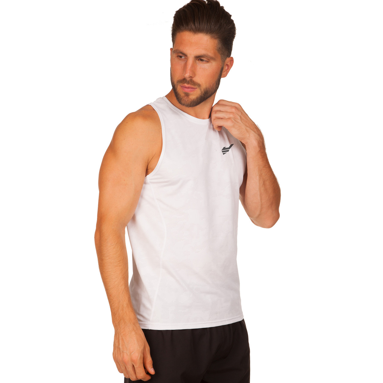 Спортивна компресійна майка чоловіча Jason 808-W розмір XL (175-180 см) White