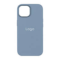 Чехол Silicone Case with MagSafe для iPhone 15 Plus Цвет 04.Winter Blue