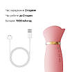 Вібратор із підігрівом і вакуумною стимуляцією клітора Zalo — ROSE Vibrator Strawberry Pink, фото 5