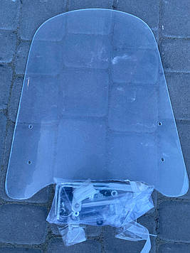 Вітрове скло Delta, Alpha, Viper, Forte, Spark, Loncin, Geon, 45,5х42см (3мм товщина)