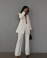 Жіночий діловий костюм-двійка піджак + штани тканину: євро костюмка Мод 1290