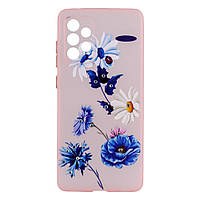 Чехол TPU Ultra-thin Shine with Frame для Samsung A72 4G Цвет 2, Pink Flowers