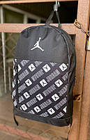 Рюкзак Jordan з принтом чорний / чоловічий жіночий підлітковий / міський рюкзак Джордан