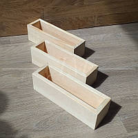 Бокс 20*8*8 см кашпо дерев'яний для подарунків, квітів і стабілізованого моху