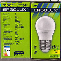 LED лампа Ergolux E27 7W 3000K. Новая!
