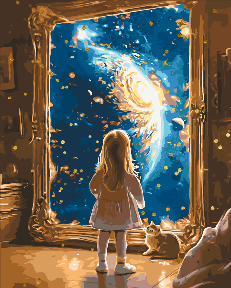 Картина за номерами Портал у космос. Люди. Тварини. Пейзаж 40*50 см Орігамі LW 3306, фото 1