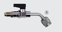 Вентиль шаровой 1/4" SAE М х 1/4" SAE F 45º зеленый; Errecom (Италия)