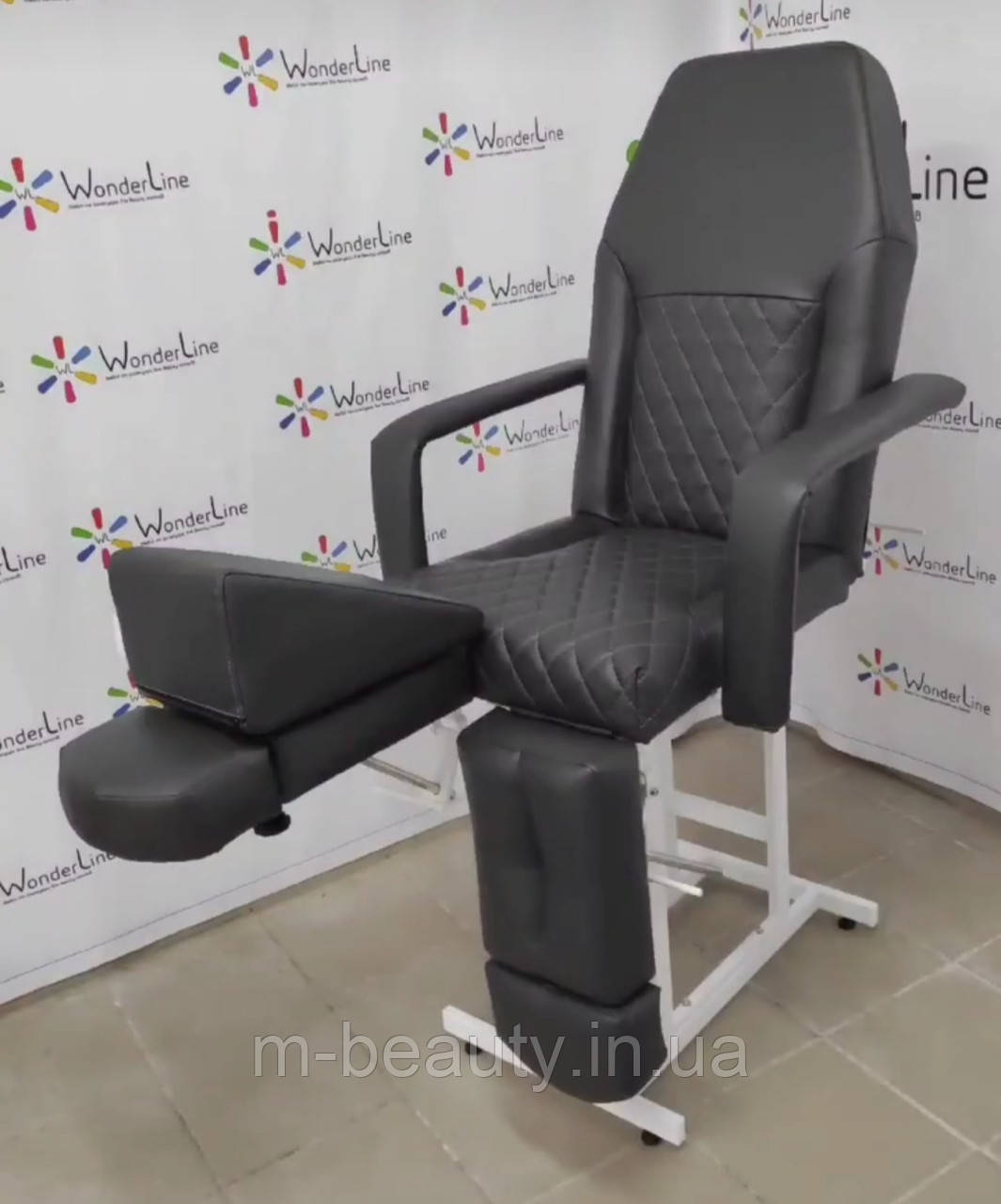 Кушетка для педикюру Luna + педикюрна підставка Клин: стартовий педикюрний набір меблі для педикюру 2 в 1, фото 1