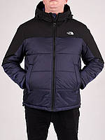 Мужская демисезонная куртка The North Face большего размера, цвет темно-синий