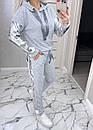 Мега стильний якісний зручний практичний жіночий спортивний костюм зі шкіряними вставками "Mystery", фото 7