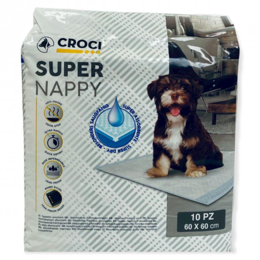 Одноразові пелюшки для собак Croci Super Nappy 60*60 см, 10 пелюшок в упаковці (C6OI0010), фото 1