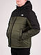Чоловіча куртка демісезонна The North Face великого розміру, колір хакі - фото 2 - id-p2119322500