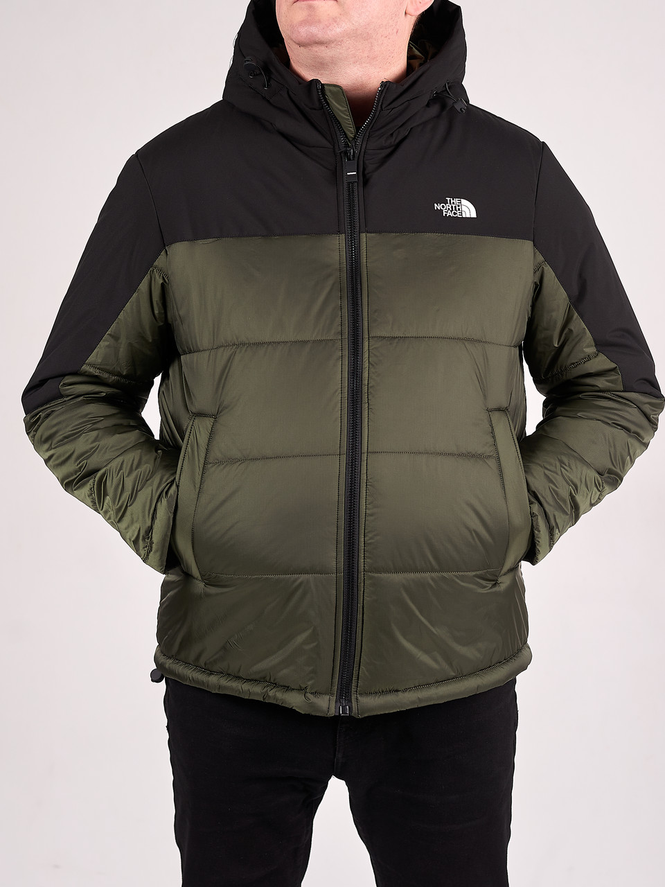 Чоловіча куртка демісезонна The North Face великого розміру, колір хакі - фото 1 - id-p2119322500