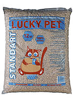 Lucky Pet (Лаки Пет) Древесный наполнитель, стандарт, светлая гранула 12 кг