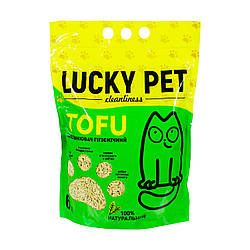 Lucky Pet (Лакі Пет) Тофу - Наповнювач гіпоалергенний для котячого туалету, з ароматом зеленого чаю 6 л