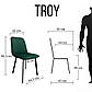 Велюрові стільці з поворотним механізмом Troy з оббивкою на замовлення на металевих ніжках без коліс, фото 11