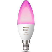 Лампа розумна Philips Hue E14, 5.3 W (40 Вт), 2000K-6500 K, RGB, ZigBee, Bluetooth (929002294204)