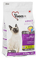 Сухой суперпремиум корм для кошек привередливых и активных 1st Choice Adult Finicky Chicken курица 2.72 кг