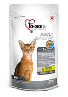 Беззерновой сухой суперпремиум корм для кошек 1st Choice Adult Hypoallergenic утка, батат 0.35 кг