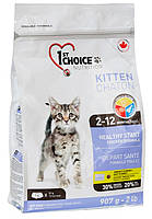 Сухой суперпремиум корм для котят 1st Choice Kitten Healthy Start курица 0.907 кг