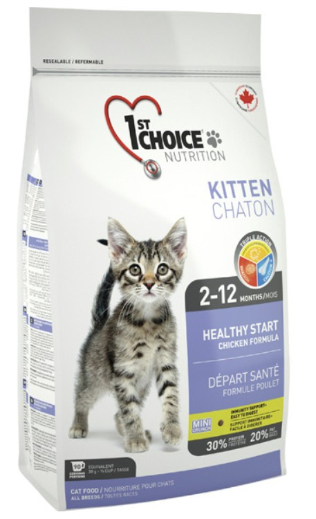 Сухий суперпреміум корм для кошенят 1st Choice Kitten Healthy Start курка 10 кг