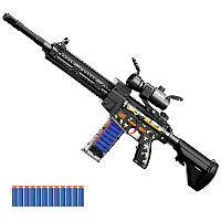 Игрушечный автомат ZERO M416 поролоновые пули аккумуляторный Черный 12 патронов