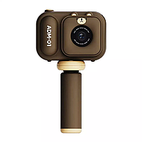 Детский фотоаппарат S11 с штативом коричневый